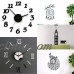 3D DIY Wall Clock Home Modern Decoration Crystal Mirror Vinyl Art Sticker Decals   201585542492